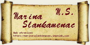 Marina Slankamenac vizit kartica